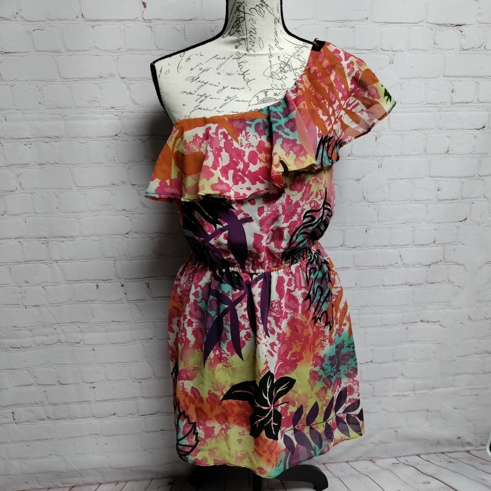 Fire Los Angeles one shoulder dress. Medium. 708